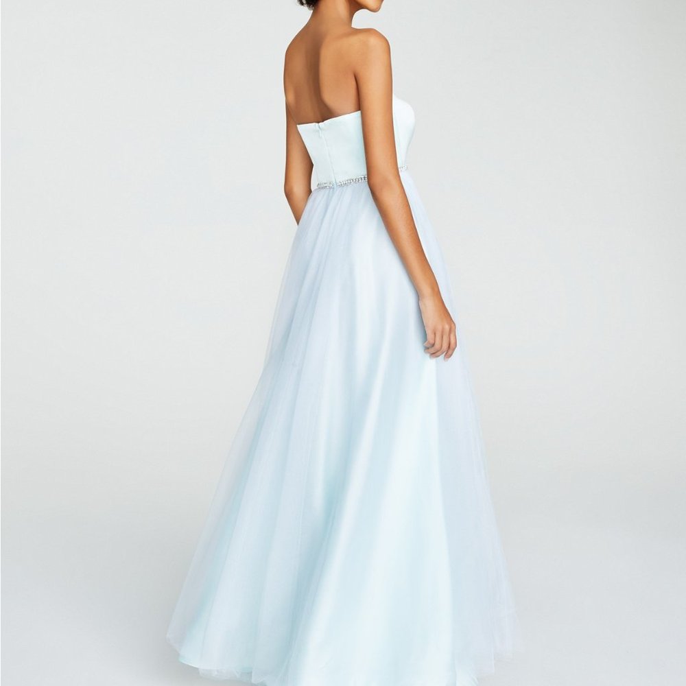 Betsey Johnson Strapless Glitter Tulle Gown - Picture 2 of 13